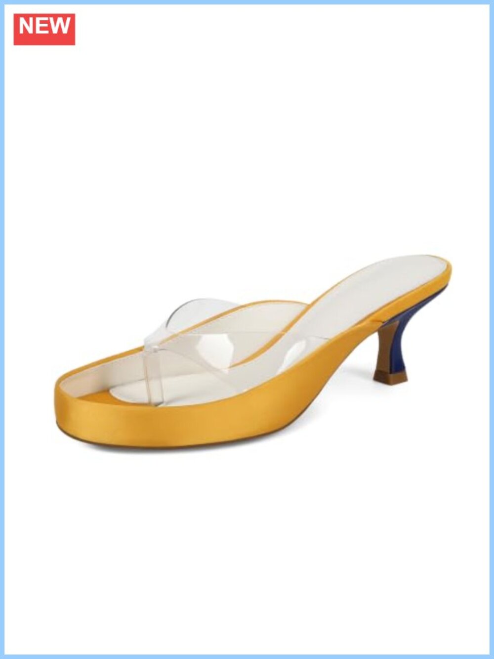 Clear Jelly Kitten Heel Thong Sandals Open Toe Flip Flops Slip On